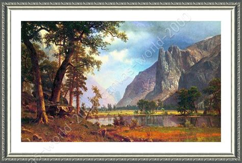 yosemite valley  albert bierstadt framed canvas wall art print paint hd ebay