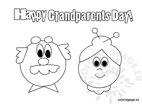 happy grandparents day  coloring page