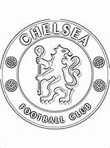 Coloring Pages Chelsea Manchester Football United Logo Club Arsenal Colouring Man Premier League Soccer Utd Fc City Sheets Color Google sketch template