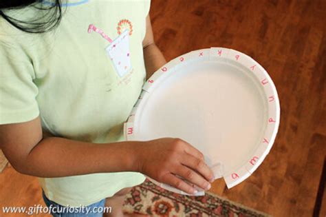 letter sounds fine motor paper plate activity  ways  teach