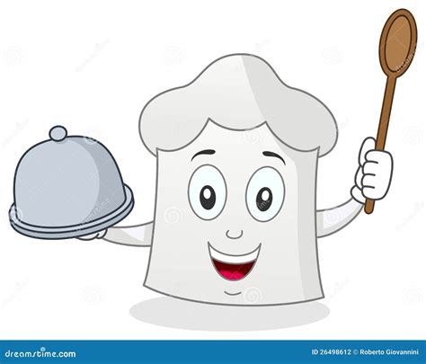 funny chef hat character stock vector illustration  drawing