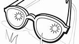 Sunglasses Glasses Coloring Pages Summer Goggles Printable Sun Color Template Sheet Series Getcolorings Beach Sungla Print Types sketch template