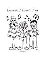 Choir Coloring Children Dynamic Childrens Singers sketch template