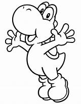 Yoshi Coloring Jumping Pages Printable Gif sketch template
