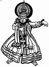 Dance Coloring Kathakali Pages Folk India Classical Clipart Dances Drawings Cliparts Types Gif Pencil Books Paintings Blank sketch template