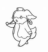 Pokemon Nurse Joy Coloring Template Audino sketch template