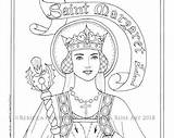 Coloring Arc Joan Lynch Albert Margaret St Scotland Saint Catholic Christian sketch template