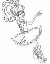 Coloring Pages Monster High Bandwidth Operetta Sharing Small sketch template