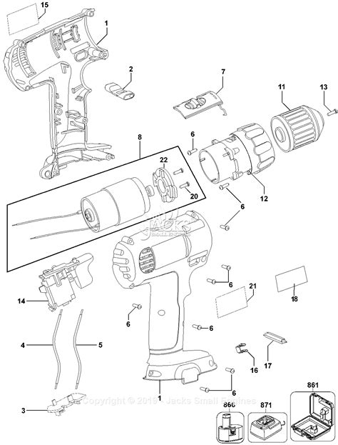 dewalt dcka type  parts diagram  drill
