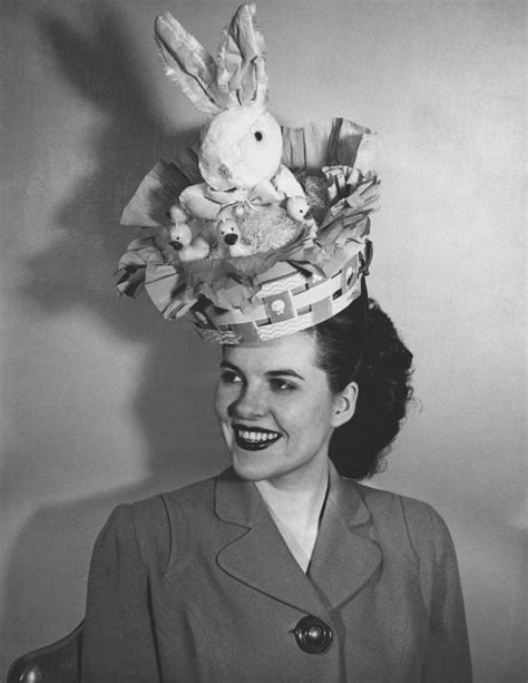 17 vintage photographs show women wearing crazy easter bonnets in the