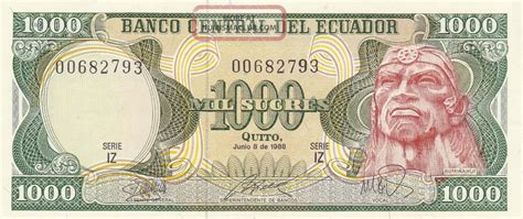 ecuador   sucres banknote