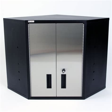 geneva stainless steel corner wall cabinet cabinets  hayneedle