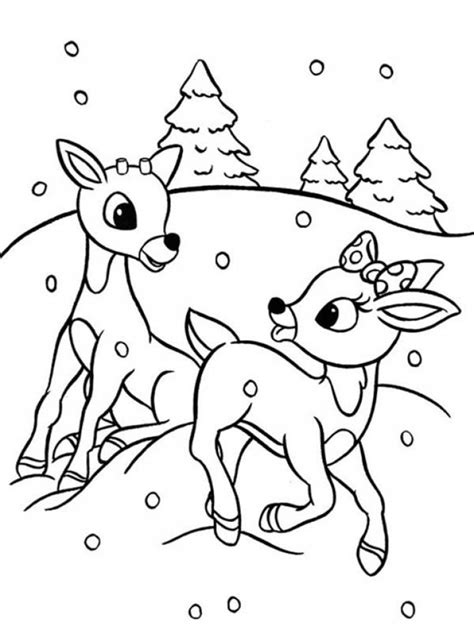 rudolph coloring page  print