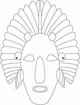 Masks Mascaras Indigenas Indio Masque Mascara Coloringhome Africa Visit Orientacionandujar sketch template