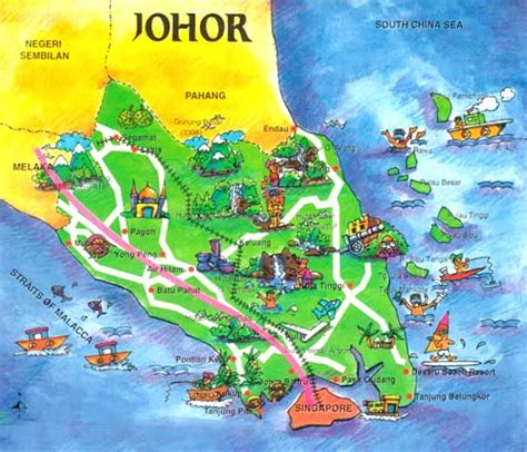 johor bahru attractions map