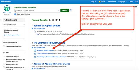 find journal  title information literacy library research