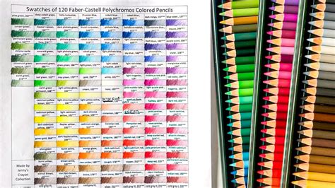 colored pencil swatch chart images   finder