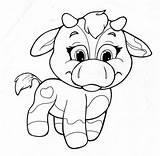 Coloring Cute Pages Printable Cow Animal Baby Girls Cartoon Print Animals Kids Preschoolers Cows Adults Super Color Drawing Printables Colouring sketch template