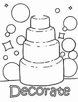 Wedding Coloring Pages Kids Printable Cake Dress Activities Colouring Personalized Name Book Circle Clipart Decorate Books Drawing Sheets Color Prom sketch template