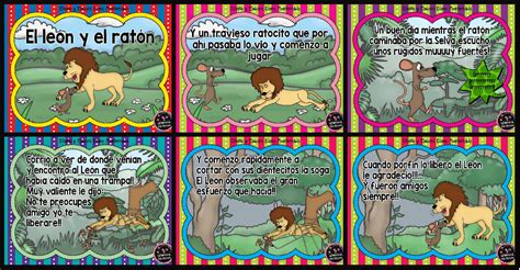 Fábulas Para Niños El León Y El Ratón En ImÁgenes – Imagenes Educativas