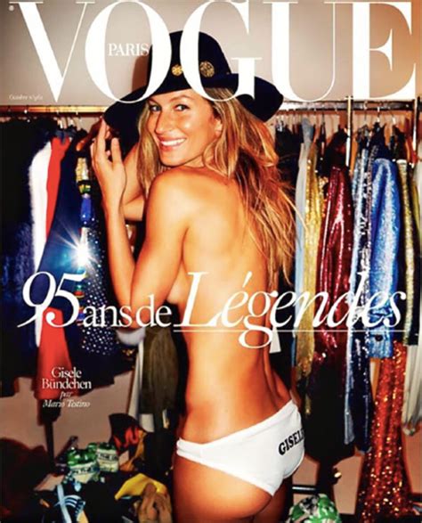 [pic] Gisele Bundchen Topless On ‘vogue Paris’ Cover — See