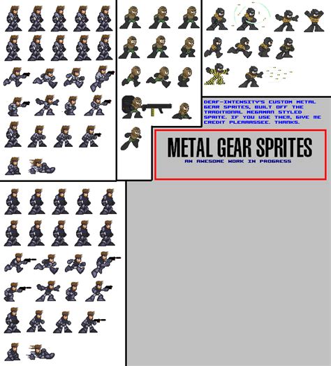 Metal Gear Sprites By Derf Intensity On Deviantart