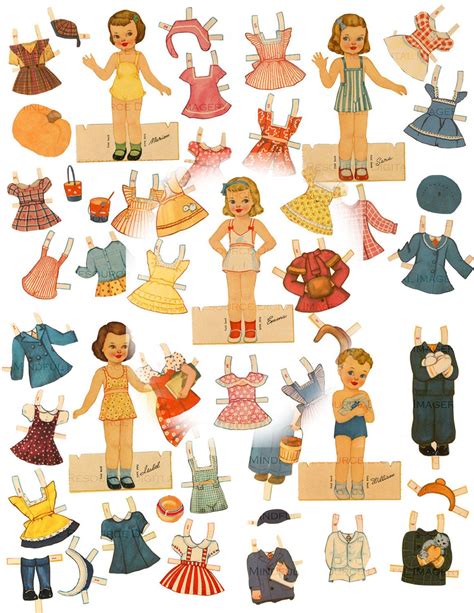 pin  recortables paper dolls