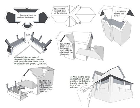part   christmas story house paper model instructions
