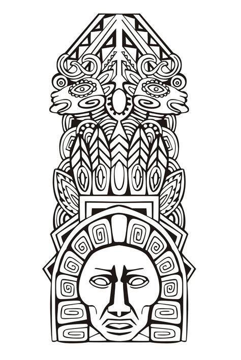 maya mask  masks kids coloring pages