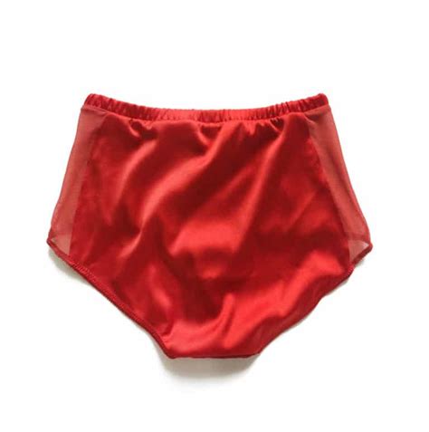 high waist silk panties silk red panties handmade lingerie