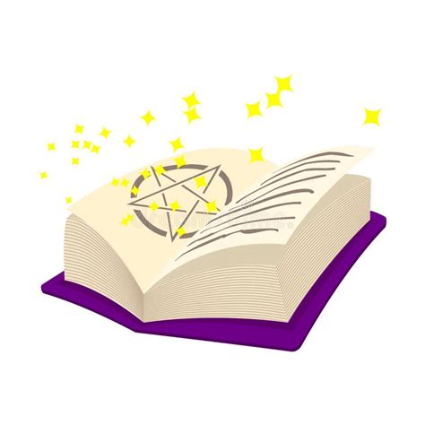 magic book cartoon icon stock vector illustration  light
