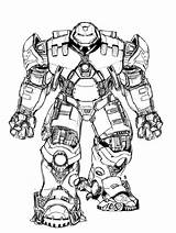Hulk Buster Armor Pintar Ironman Pasta Vingadores sketch template