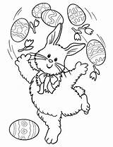 Coloring Pages Girl Easter Bunny Colouring Print Eggs sketch template