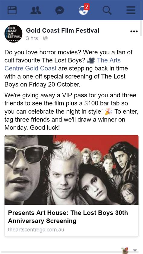 gold coast film festival win vip pass to see the lost