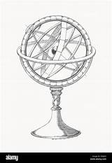 Drawing Sphere Armillary Alamy sketch template