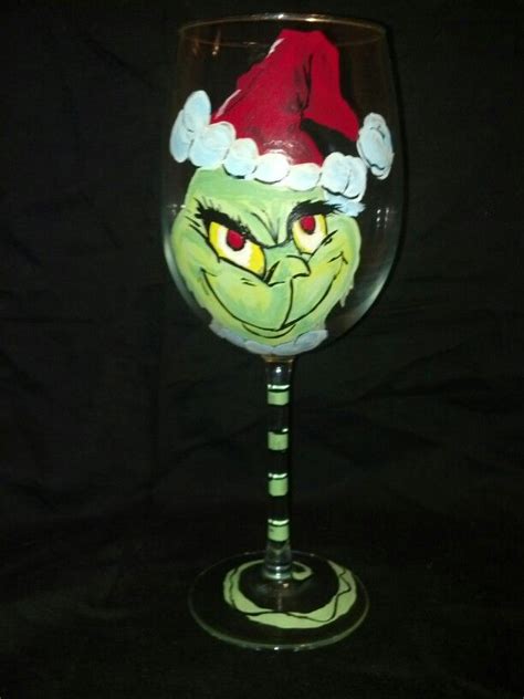 Grinch Wine Glass 2 14 Grinch Wine Glass Christmas Crafts Christmas