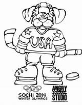 Coloring Pages Olympic Hockey Printable Mascots Nhl Ice Olympics Bear Sheets Mascot Getcolorings Getdrawings Winter Template Color Library Popular Dog sketch template