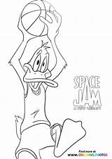 Daffy Basketball Looney Tunes Squad Taz Goon Brow sketch template
