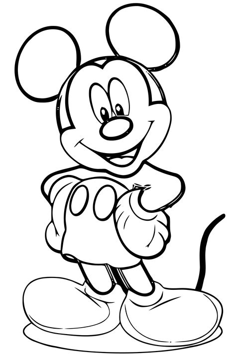 mickey mouse cartoon coloring page wecoloringpage  wecoloringpagecom