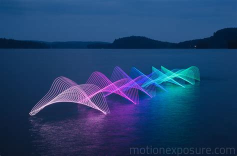 motions  kayaking canoeing  swimming captured  led lights  long exposure