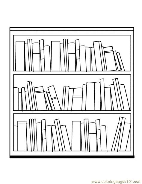 bookcase clipart black  white pencil   color coloring pages