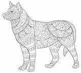 Illustrazione Rilassarsi Cane Sveglio Impagina Isolato Boek Volwassen Ontspannen Kleurende Stijlillustratie Hond Geïsoleerde sketch template