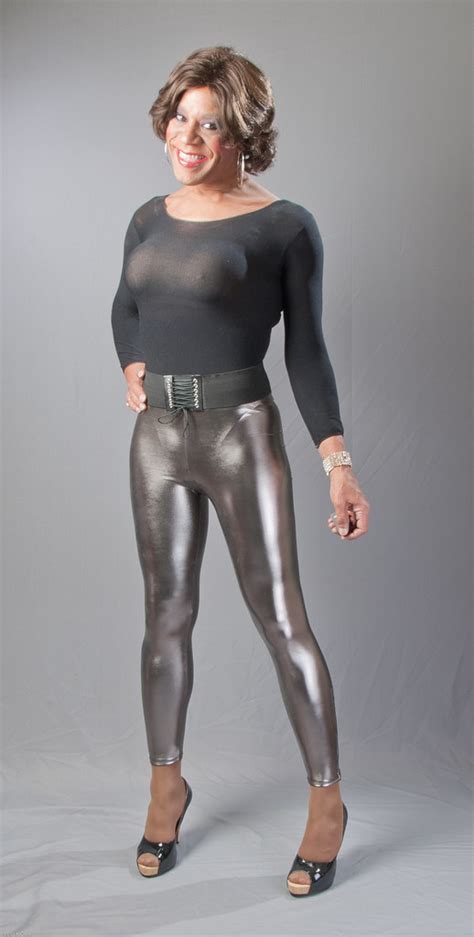 leotard shiny leggings and sexy pumps here s yet another