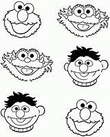 Sesame Street Coloring Pages Printable Ernie Bert Characters Face Colouring Sesamo Printables Birthday Cartoon Elmo Sheets Print Clipart Plaza Muppets sketch template