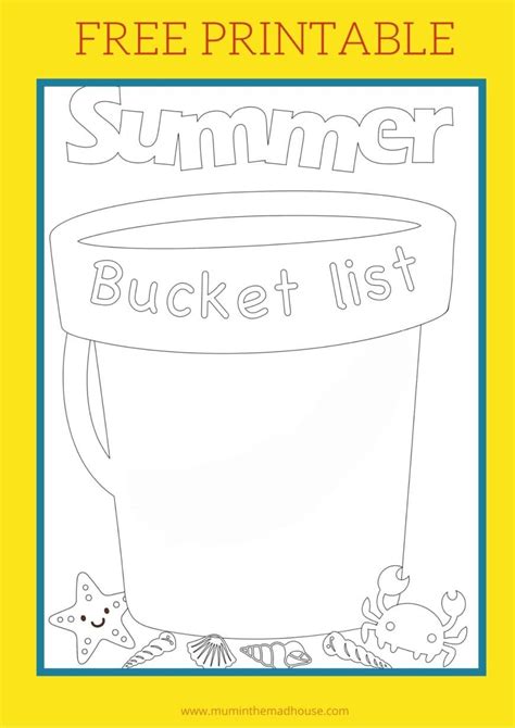 summer bucket list  printable printable word searches