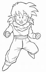 Gohan Coloring Pages Teen Dragon Ball Little Template Goku sketch template