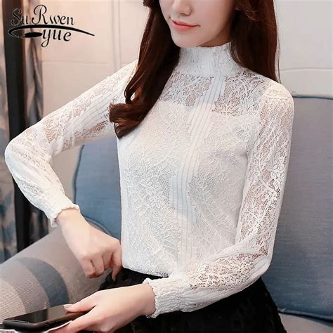 buy autumn fashion long sleeve lace blouse shirt women