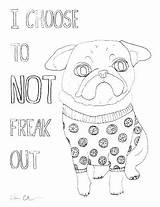 Pug Pages Coloring Printable Face Funny Puppy Getcolorings Colouring sketch template