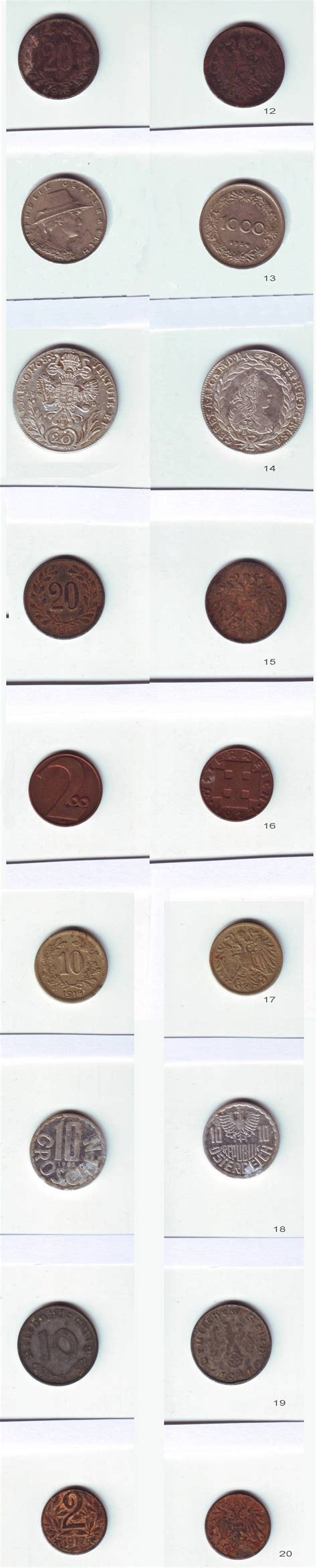 batch nr austria coins  valuable  coins