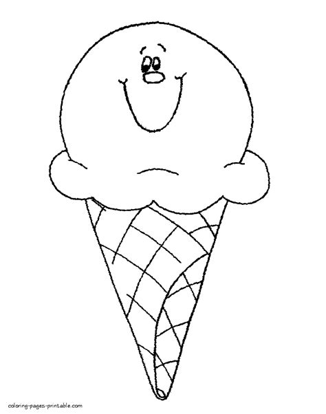 ice cream coloring pages sundae printable sandwich drawing kids food
